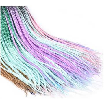 Box Braid Crochet Hair 24" Ombre Synthetic Braiding Hair Extensions for Women Crochet Braids